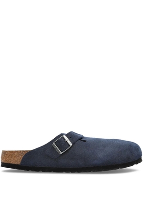 Birkenstock Boston buckle suede slip-ons - Blue