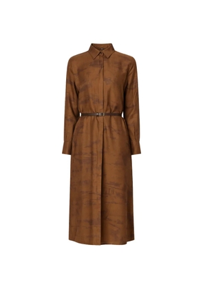 Max Mara belted shirt midi dress - Brown