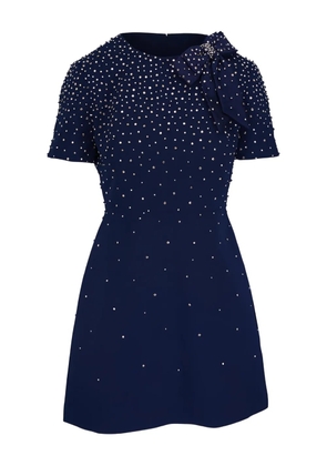 Carolina Herrera crystal-embellished mini dress - Blue