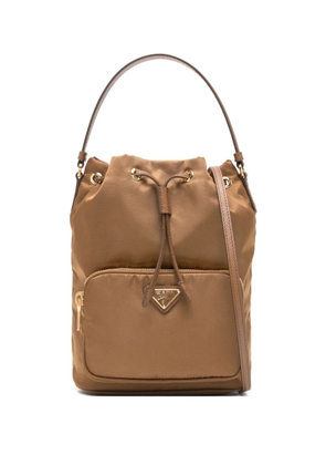 Prada drawstring pocket satchel - Brown