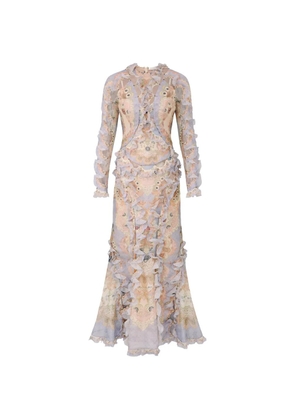 ZIMMERMANN Rebellion ruffled floral maxi dress - Blue