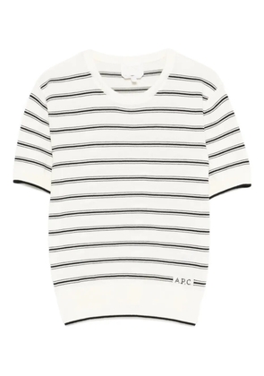 A.P.C. striped-pattern T-shirt - White