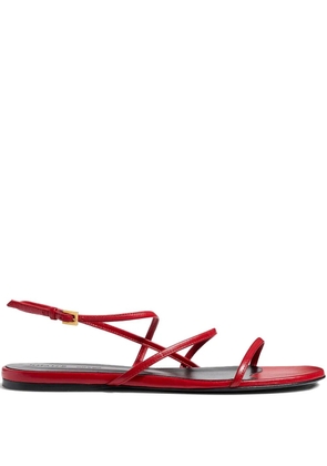 KHAITE Loop flat sandals - Red