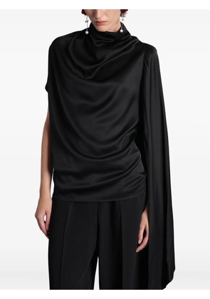 Magda Butrym scarf-detail asymmetric blouse - Black