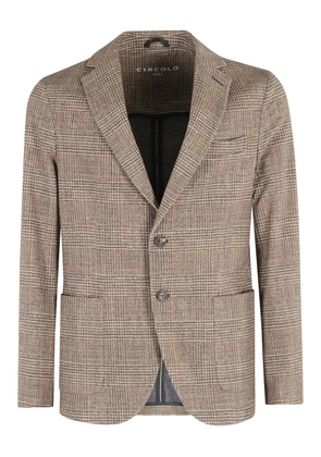 Circolo 1901 checked two-button blazer - Brown