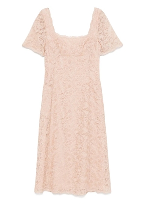 Ermanno Scervino floral-lace midi dress - Pink