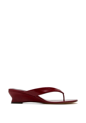Le Monde Beryl leather wedge sandals - Red