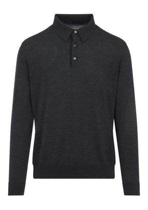 Kiton long-sleeved polo shirt - Grey