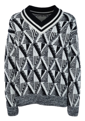 Gant geometric-pattern jumper - Black