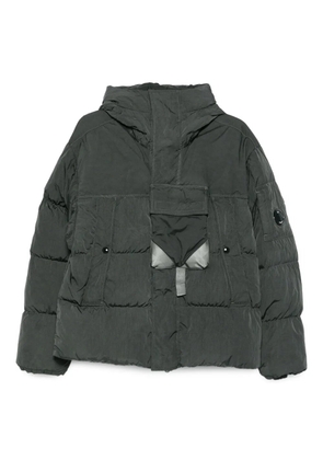 C.P. Company Lens-detail hooded puffer jacket - Green
