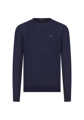 Prada embroidered fine-knit sweater - Blue