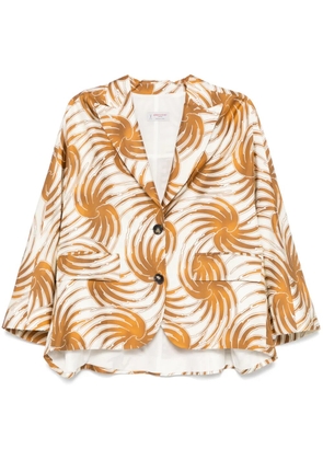 Alberto Biani graphic-print blazer - Neutrals