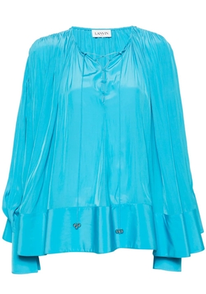 Lanvin gathered drop-shoulder kaftan - Blue