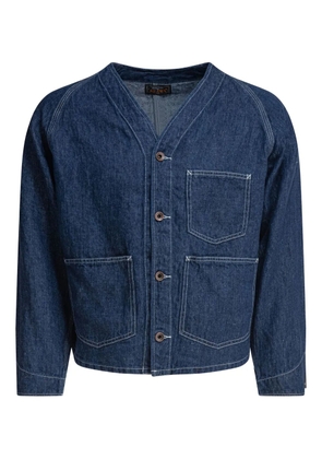 BEAMS PLUS raglan-sleeves denim jacket - Blue