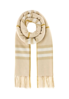 Burberry checked cashmere scarf - Neutrals