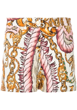 Moschino rope and chain-print shorts - Pink