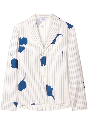 Off-White striped poplin pajama shirt
