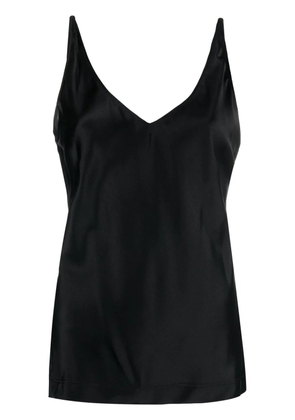 Dorothee Schumacher V-neck stretch-silk top - Black