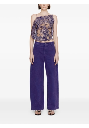 Christopher Esber relaxed denim jeans - Purple
