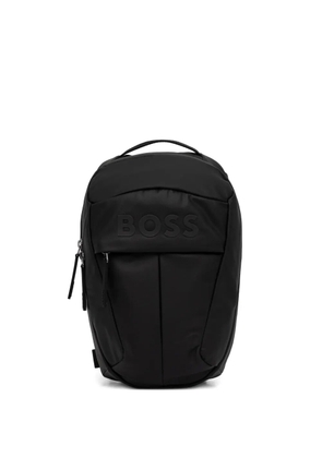 BOSS logo-appliqué single-strap backpack - Black
