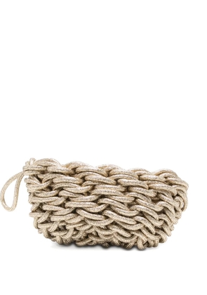 Alienina Lina woven clutch bag - Gold