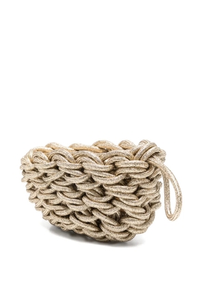 Alienina Lina woven clutch bag - Gold