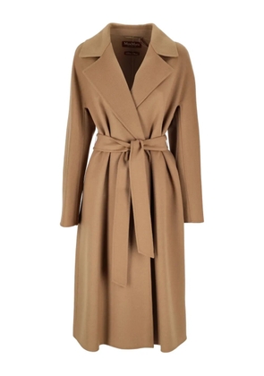 Max Mara belted wrap coat - Brown