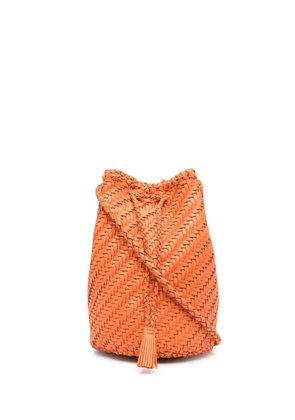 DRAGON DIFFUSION interwoven-design bucket bag - Orange