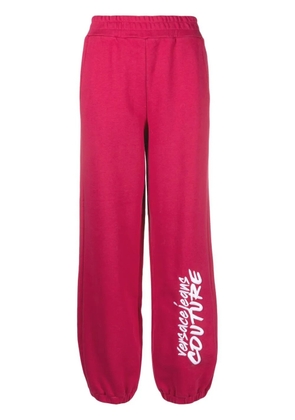 Versace Jeans Couture logo-print cotton track pants - Pink