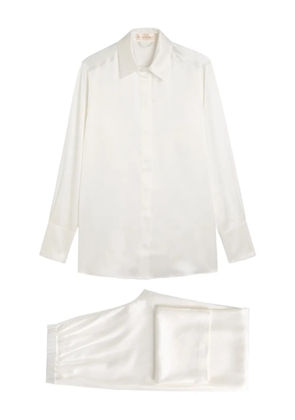 Olivia von Halle Bacall silk pyjama set - White