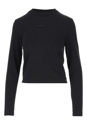 Jacquemus The Gros Grain logo-detail long-sleeve top - Black