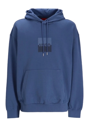 HUGO logo-print hoodie - Blue