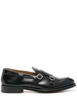 Doucal's leather monk shoes - Black