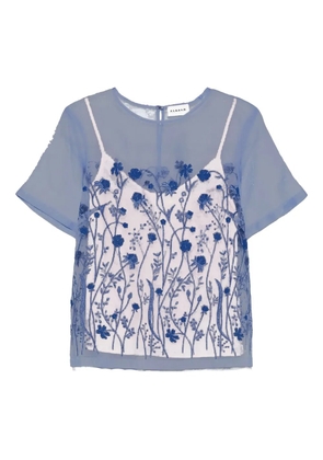 P.A.R.O.S.H. Sorgente floral-embroidered blouse - Blue