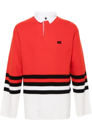 Wales Bonner Cypher polo sweater - Red