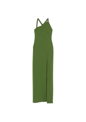 The Attico asymmetric-neck maxi dress - Green