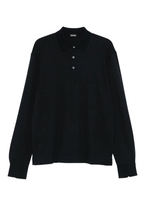 Zegna long-sleeve polo shirt - Black