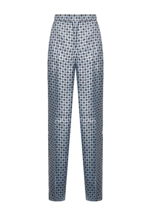 Max Mara geometric-print trousers - Blue