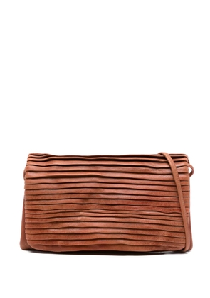 SOMMET Soffietta pleated cross body bag - Brown