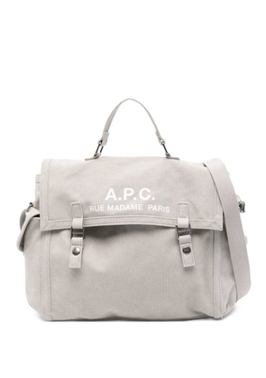 A.P.C. logo-detail messenger bag - Neutrals