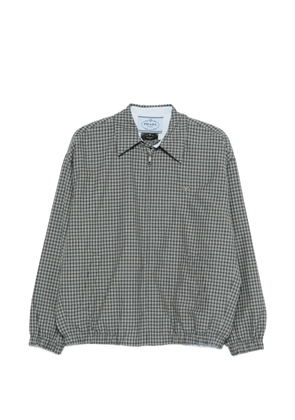 Prada check-pattern zip-fastening jacket - Grey