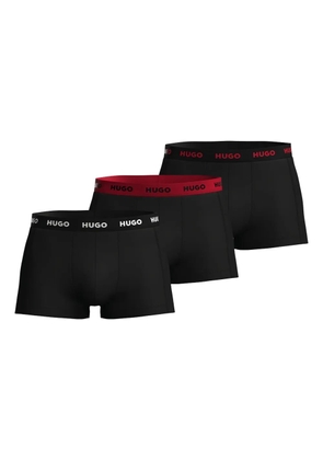 HUGO logo-waistband boxers (set of three) - Black