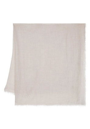 Faliero Sarti fine-knit frayed scarf - Neutrals