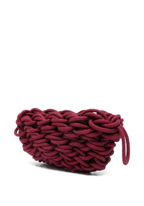Alienina Lina woven clutch bag - Red