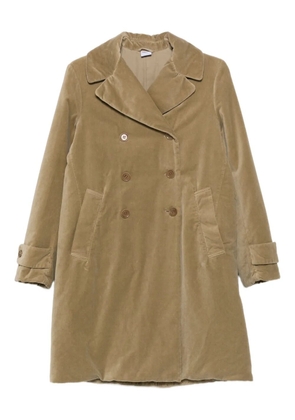 ASPESI double-breasted velvet coat - Neutrals