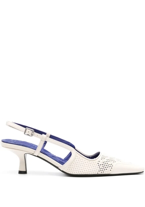 Burberry Chisel 50mm slingback pumps - White