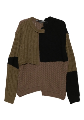 Andersson Bell patchwork asymmetric jumper - Black