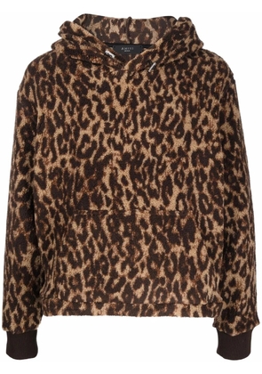 AMIRI all-over leopard-print hoodie - Brown