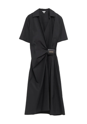 LOEWE draped midi dress - Black