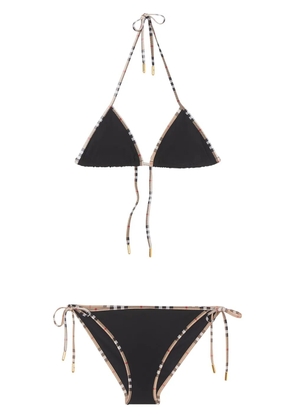 Burberry Vintage Check-trim bikini - Black
